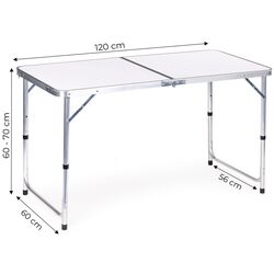 Masa pliabila Modern Home GMFC-FY12060 (White/Silver) Thumb