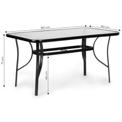 Masa Multi Garden SC-094-160 (Black/Transparent) Thumb