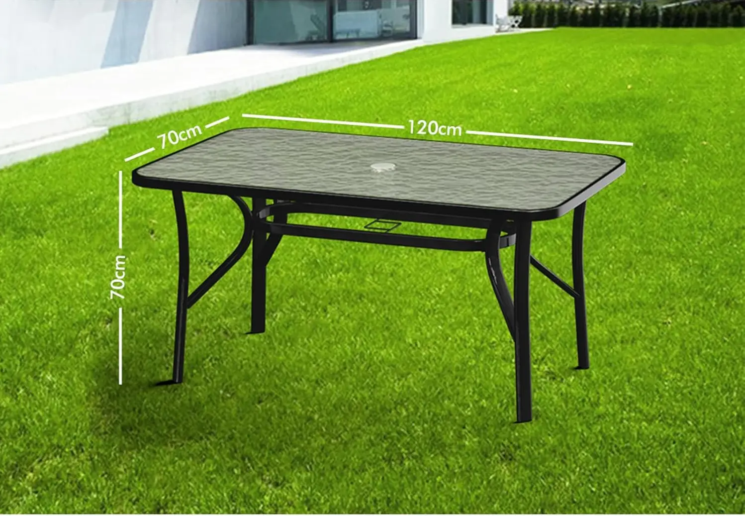 Masa de gradina MultiGarden SC-094-120 120x70 (Black/Transparent)