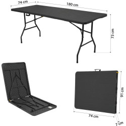 Masa pliabila Nils Camp NC1618 (Black) Thumb