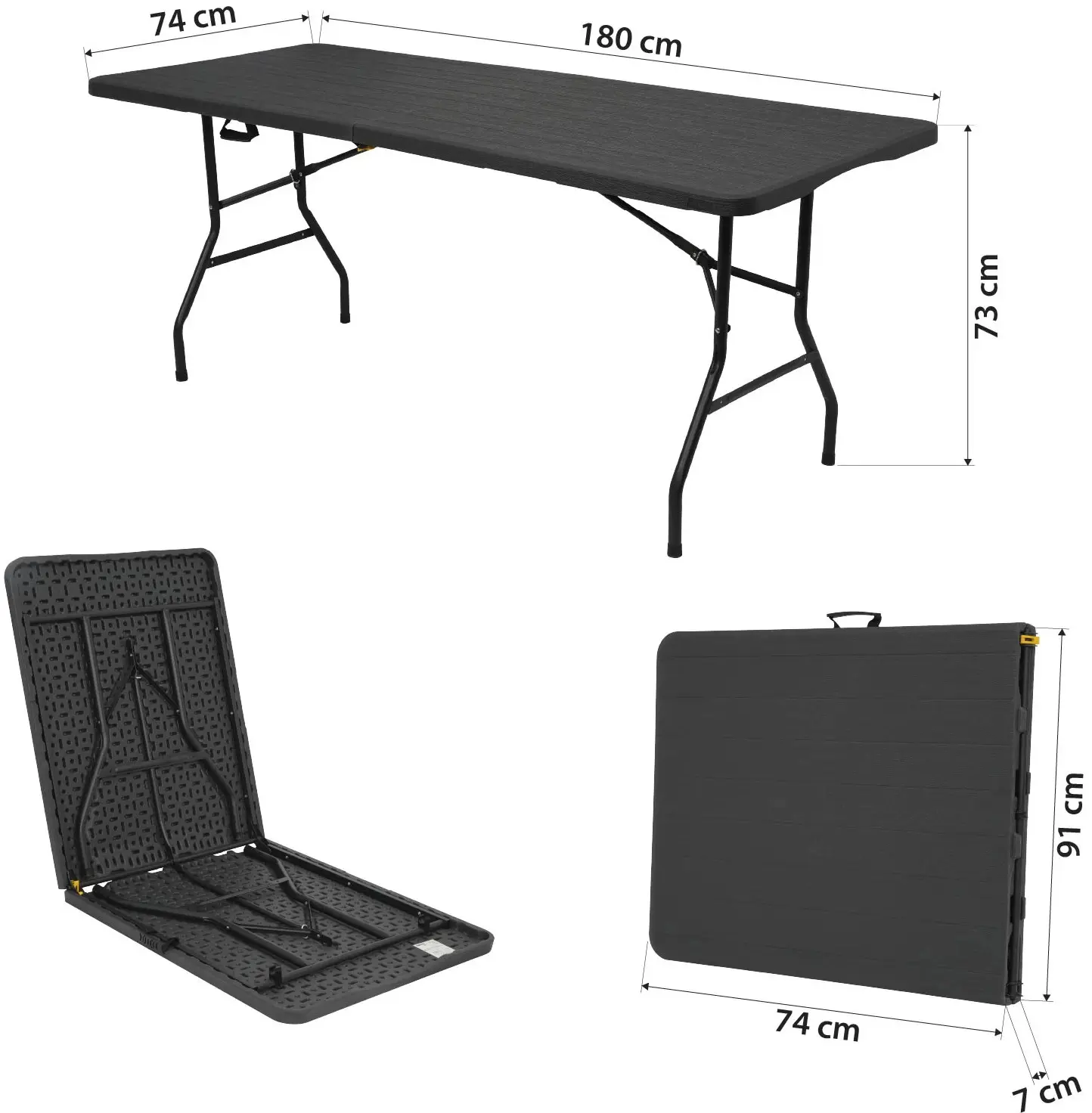 Masa pliabila Nils Camp NC1618 (Black) - 5