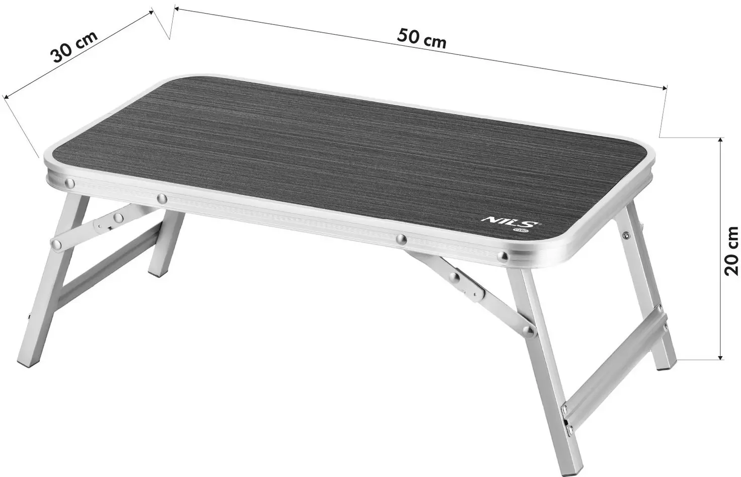 Стол складной Nils Camp NC3403 50x30x20 (Grey) - 7