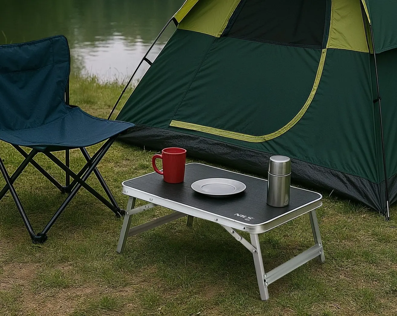 Стол складной Nils Camp NC3403 50x30x20 (Grey)