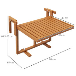 Навесной стол Outsunny 84G-184V00TK (Teak) Thumb