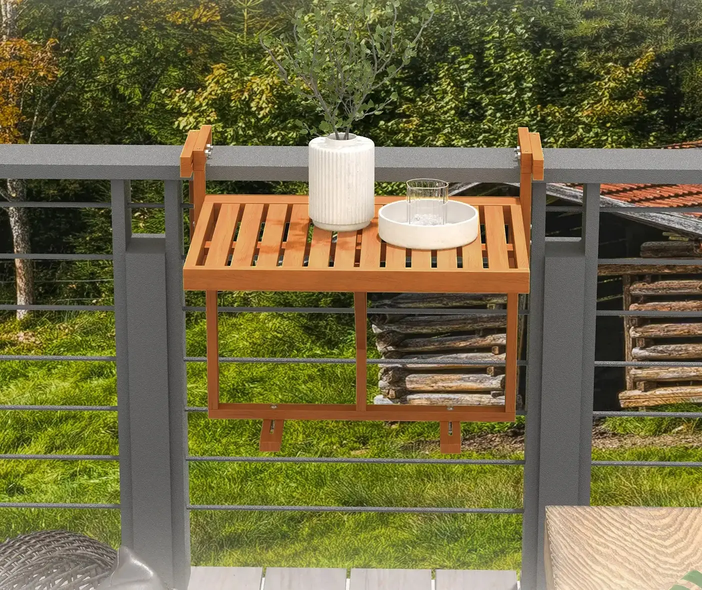 Навесной стол Outsunny 84G-184V00TK (Teak) - 5