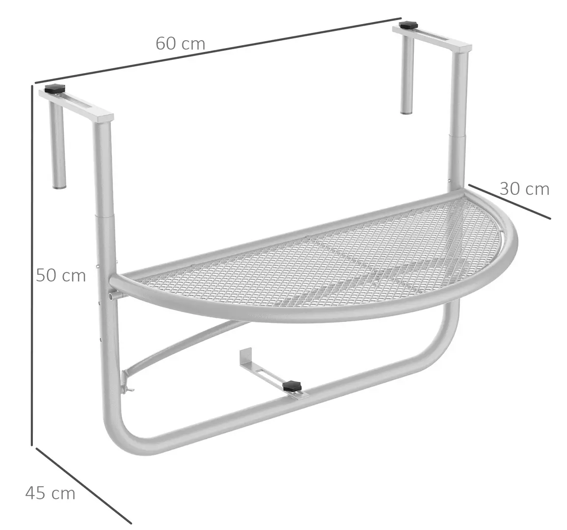 Masa suspendata de balcon Outsunny 84B-295WT (White)