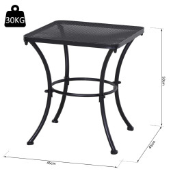 Садовый журнальный столик Outsunny 84B-341 (Black) Thumb