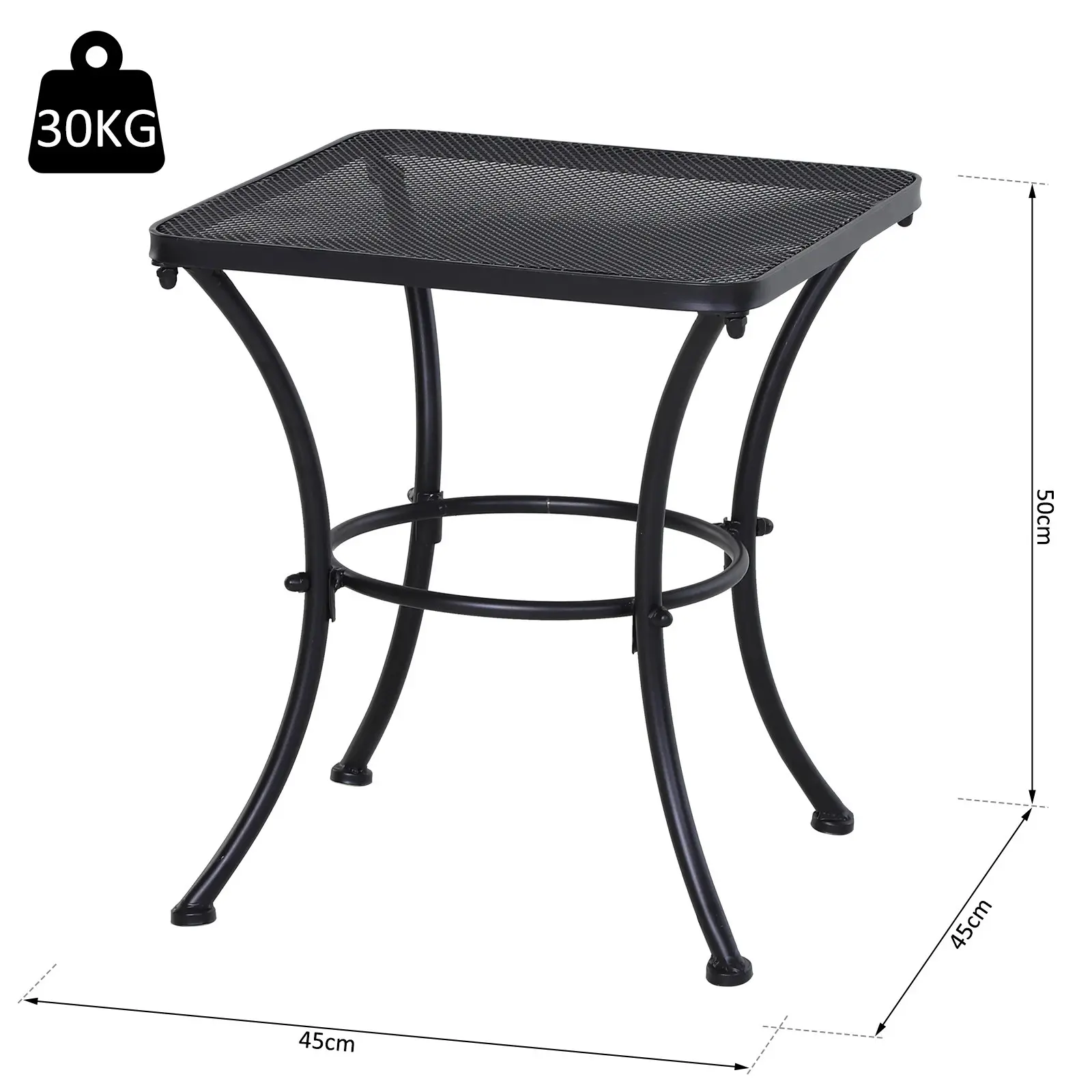 Садовый журнальный столик Outsunny 84B-341 (Black) - 6