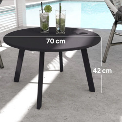 Садовый журнальный столик Outsunny 84G-753V00BK (Black) Thumb