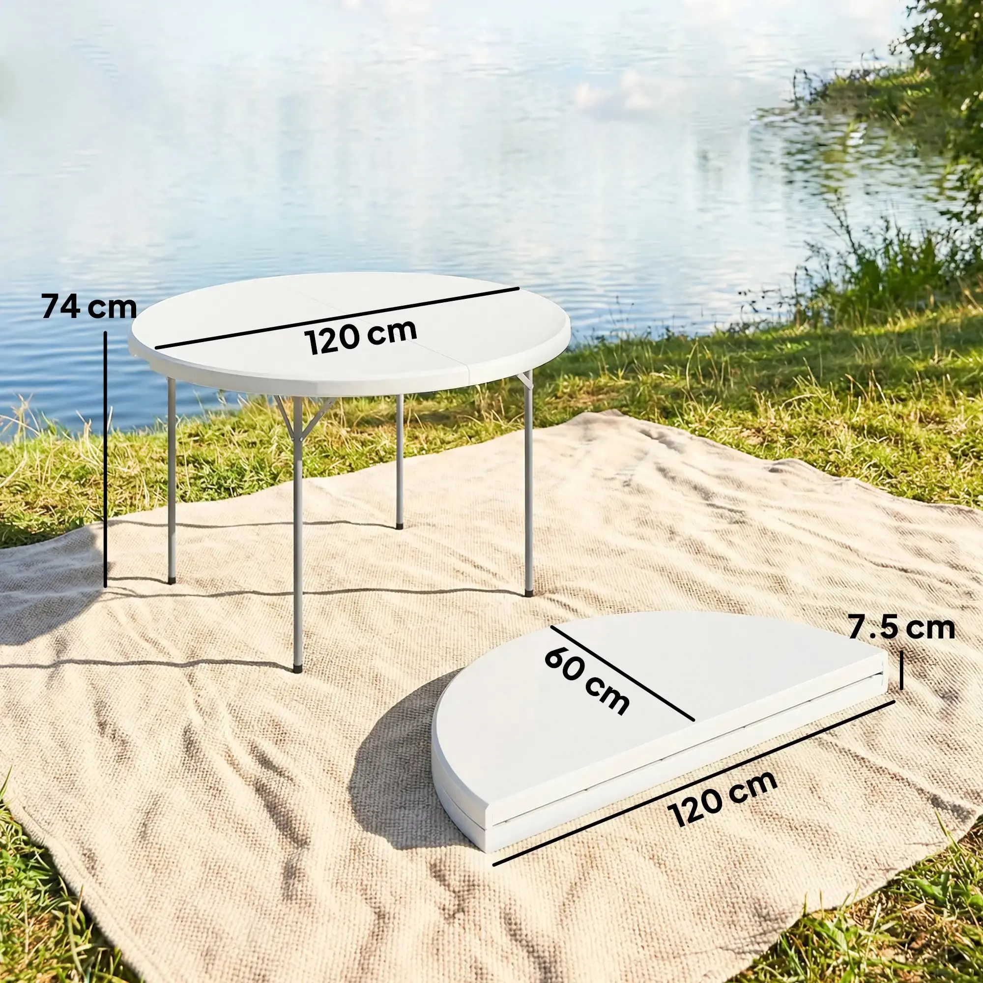 Стол кемпинговый Outsunny A20-529V00WT (White) - 4