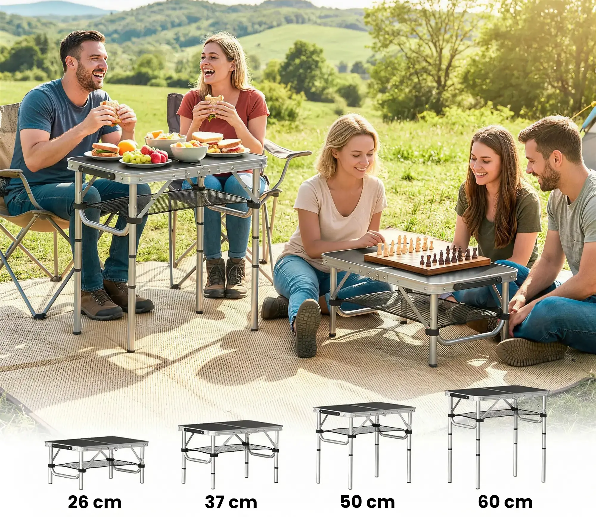 Стол кемпинговый Outsunny A20-653V00MX (Black/Silver) - 4