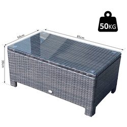 Masa Outsunny 01-0721 (Brown) Thumb