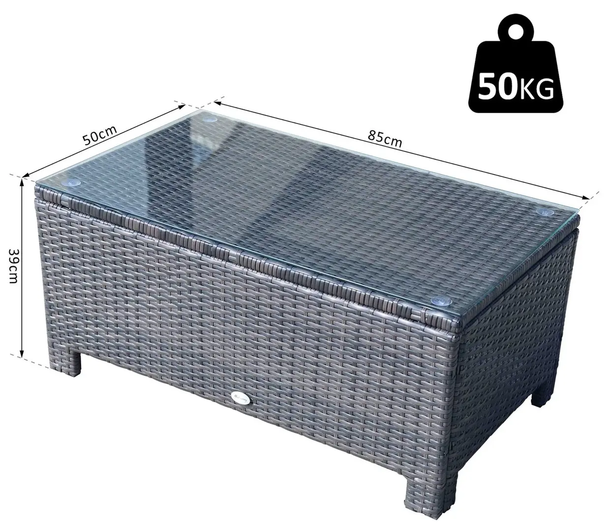 Masa Outsunny 01-0721 (Brown)