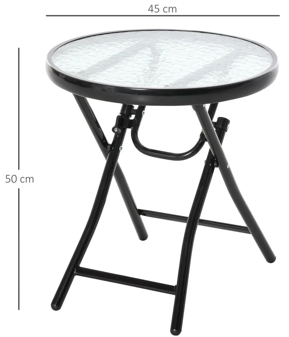 Masa Outsunny 84B-590 (Black)