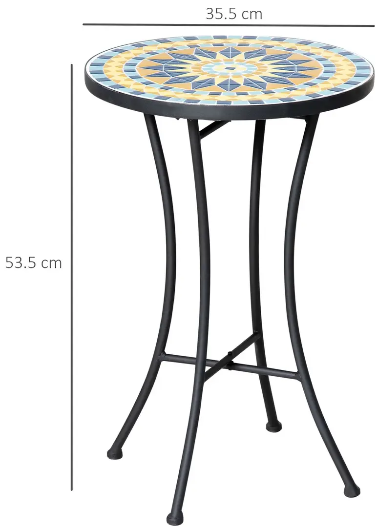 Стол Outsunny 84B-885 (Black/Multicolor)