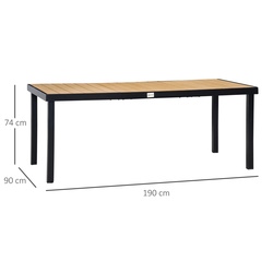 Masa Outsunny 84B-915ND (Black/Wood) Thumb