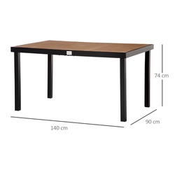 Masa Outsunny 84B-917ND (Black/Wood) Thumb