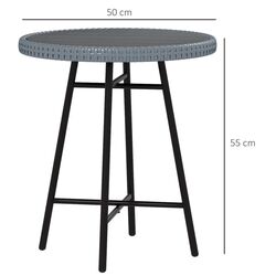 Masa Outsunny 867-192V00GY (Grey/Black) Thumb