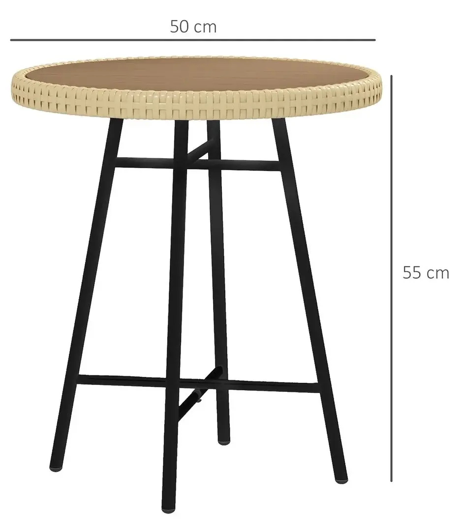 Стол Outsunny 867-192V00ND (Natural Wood/Black)