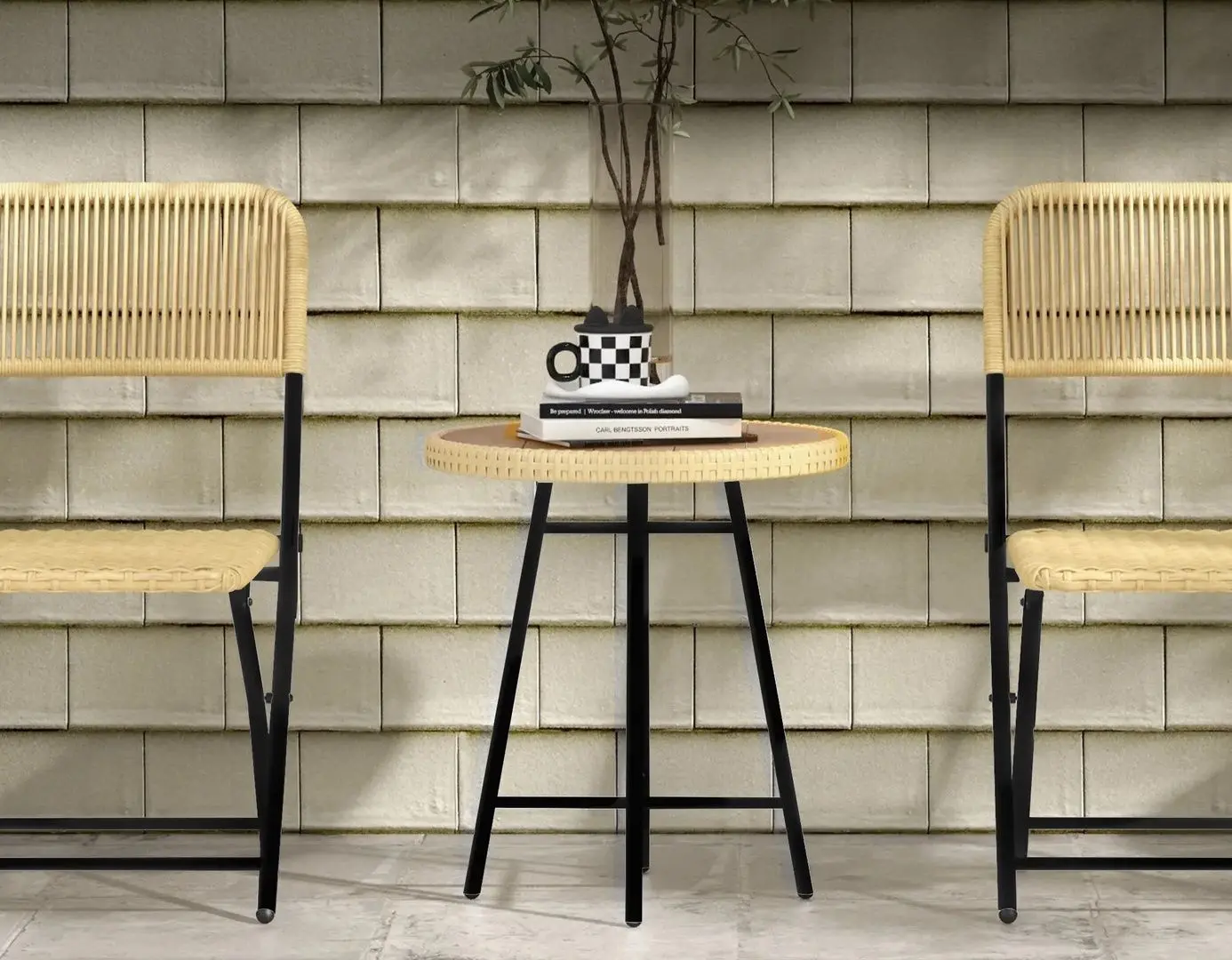 Стол Outsunny 867-192V00ND (Natural Wood/Black)