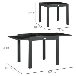 Стол садовый Outsunny 84B-297V00BK (Black) Thumb