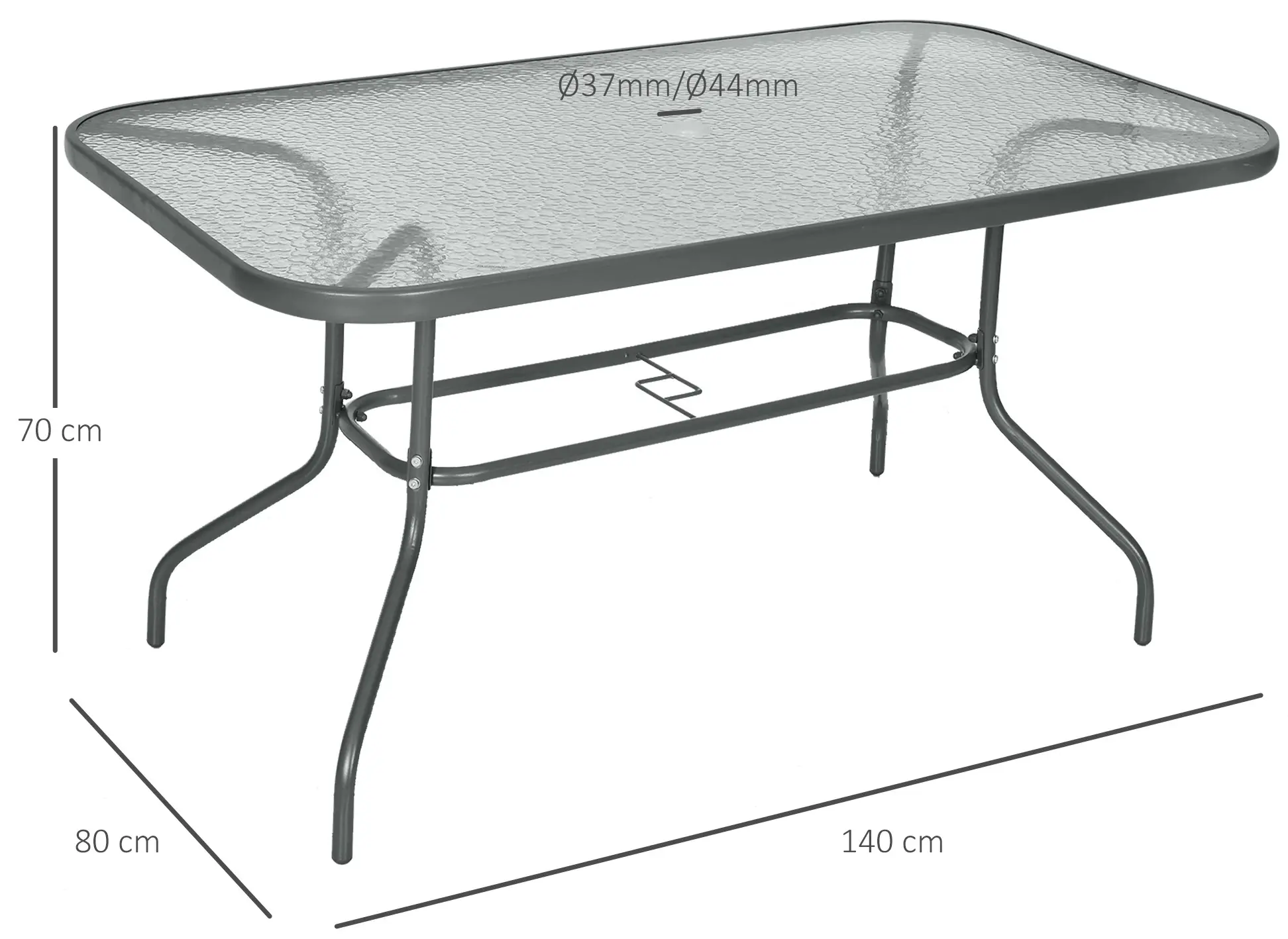 Стол садовый Outsunny 84B-376 (Grey) - 3