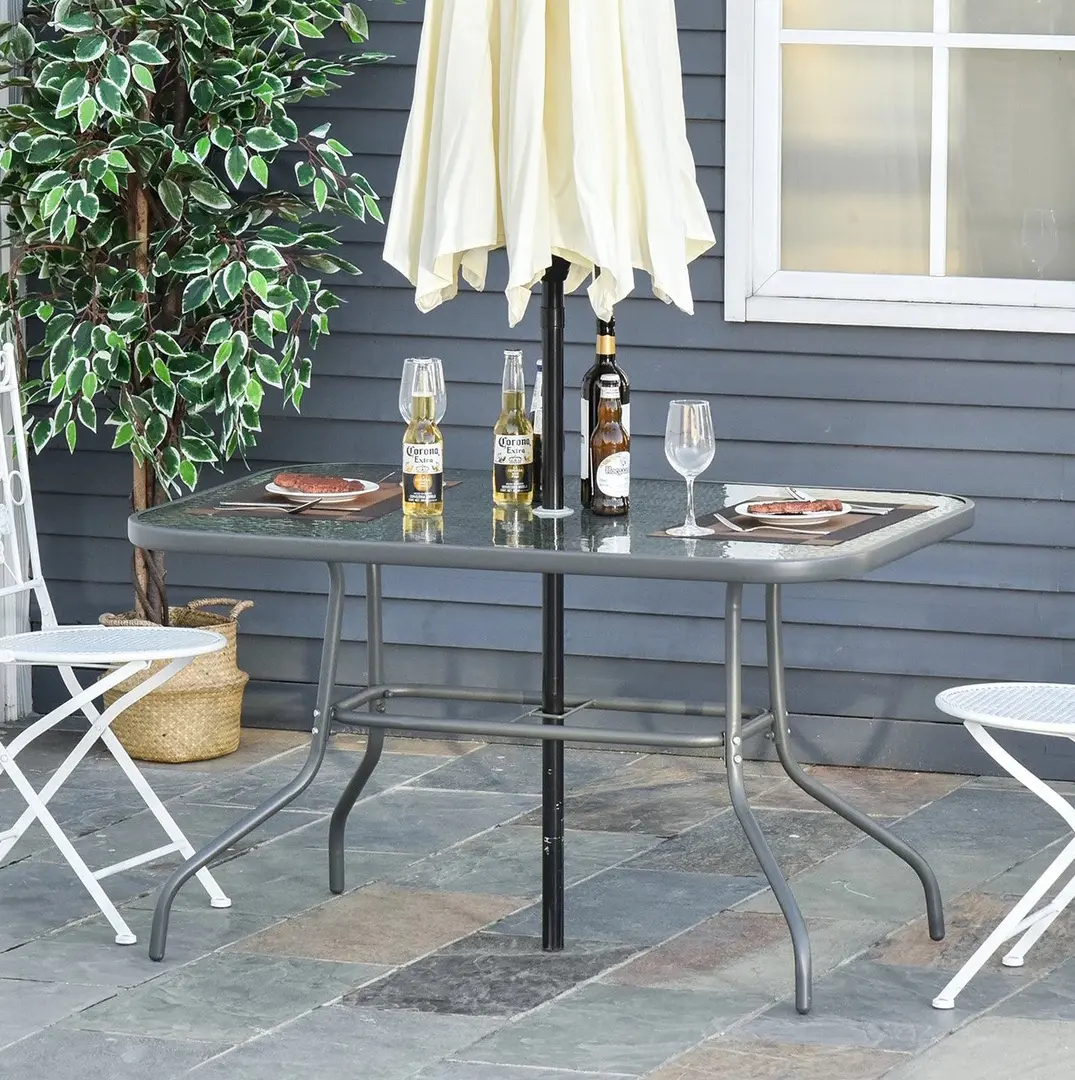 Masa de gradina Outsunny 84B-376V01 (Dark Grey)