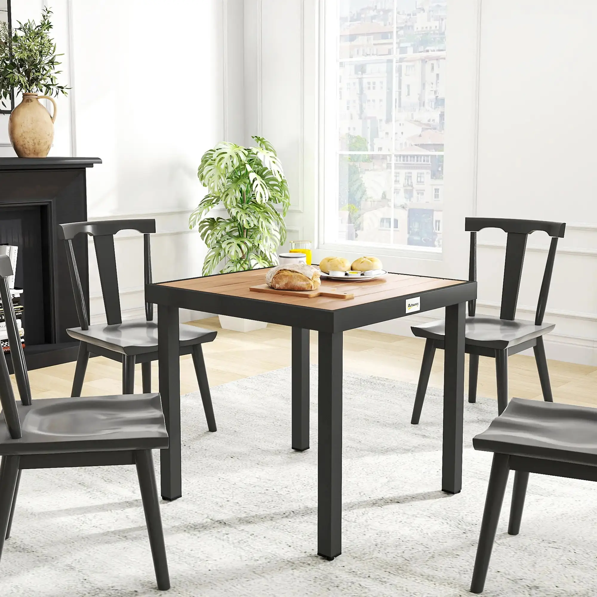 Masa de gradina Outsunny 84B-918ND (Natural/Black) - 8