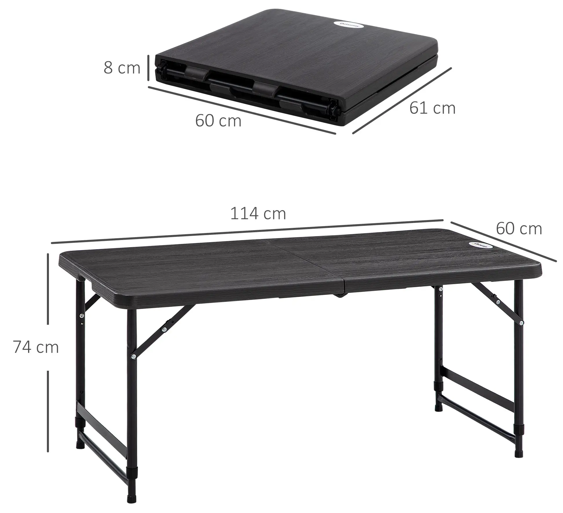 Стол садовый Outsunny 84G-005V00CG (Dark Grey) - 3