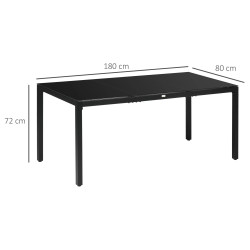 Стол Outsunny 84G-098V00BK (Black) Thumb