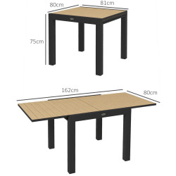 Masa de gradina Outsunny 84G-368V00YL (Natural/Black) Thumb