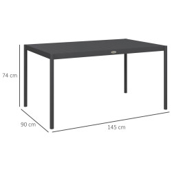 Masa de gradina Outsunny 84G-377V00CG (Dark Grey) Thumb