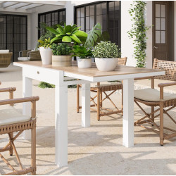 Masa de gradina Outsunny 84G-816V00WT (Natural/White)