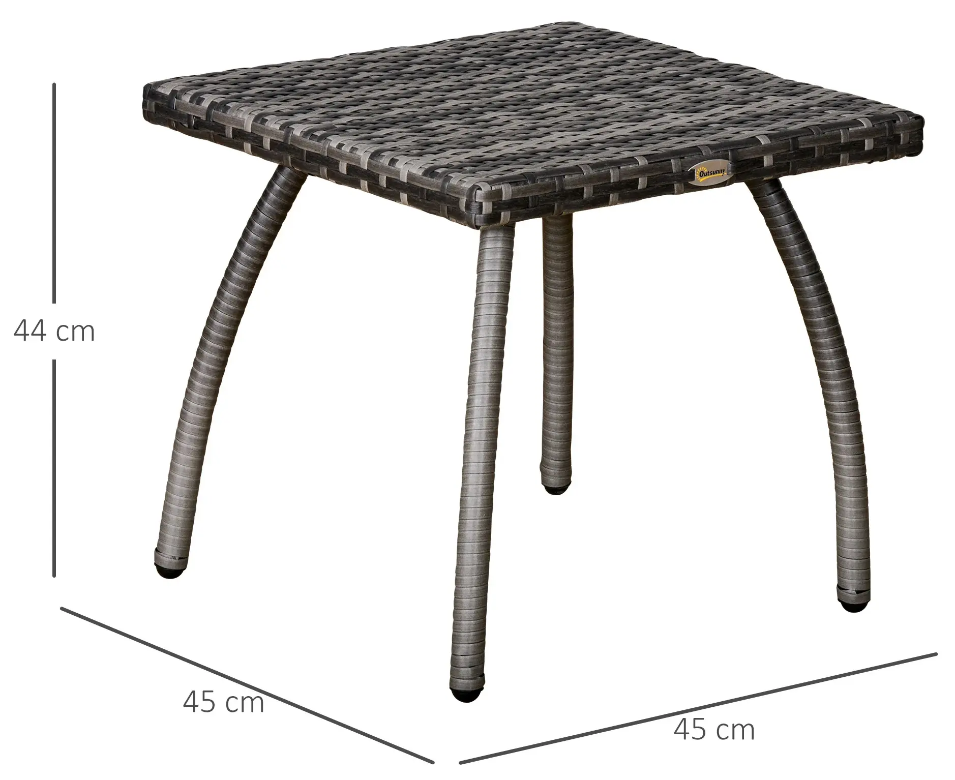 Журнальный столик Outsunny 867-084V01GY (Grey) - 3