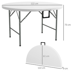 Стол складной Outsunny 84G-288V00WT (White) Thumb