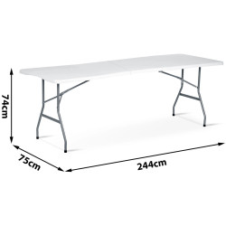 Стол складной Plonos 440100 244cm (White) Thumb