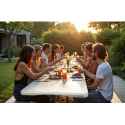 Стол складной Plonos 440100 244cm (White) Thumb