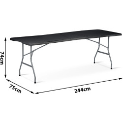 Masa pliabila Plonos 440101 244cm (Black) Thumb