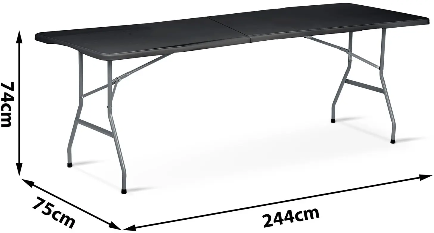 Masa pliabila Plonos 440101 244cm (Black) - 5