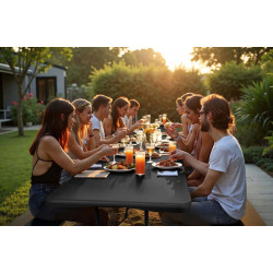 Masa pliabila Plonos 440101 244cm (Black) Thumb