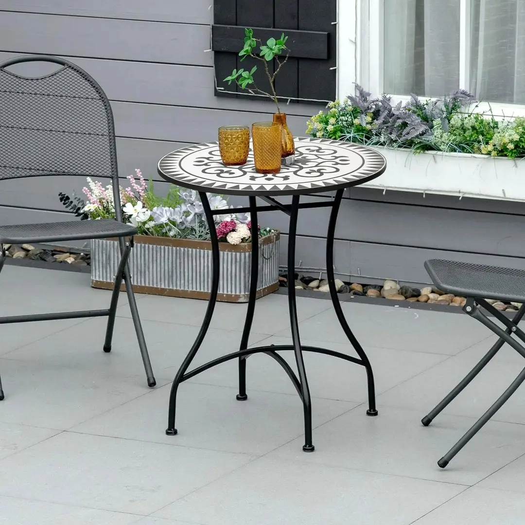 Стол Progarden Bistro Mozaic 55309 (White/Black)