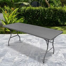 Стол складной Saska Garden 1053752 74x180 (Dark Grey)