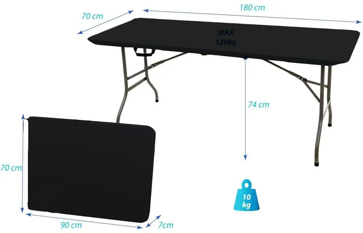 Masa pliabila Saska Garden 1075266 (Black) - 2