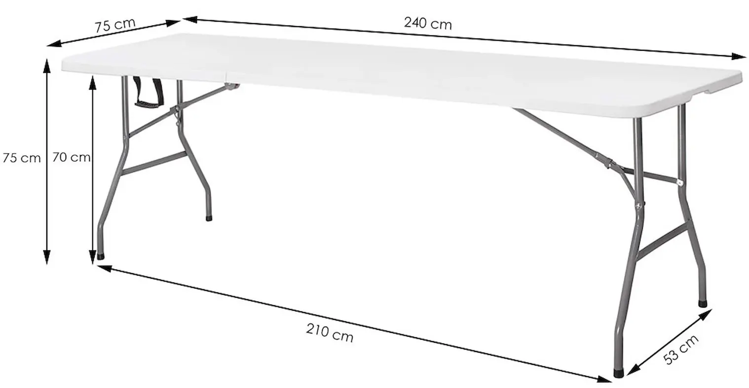 Masa pliabila Springos Raut GF0050 (White) - 10