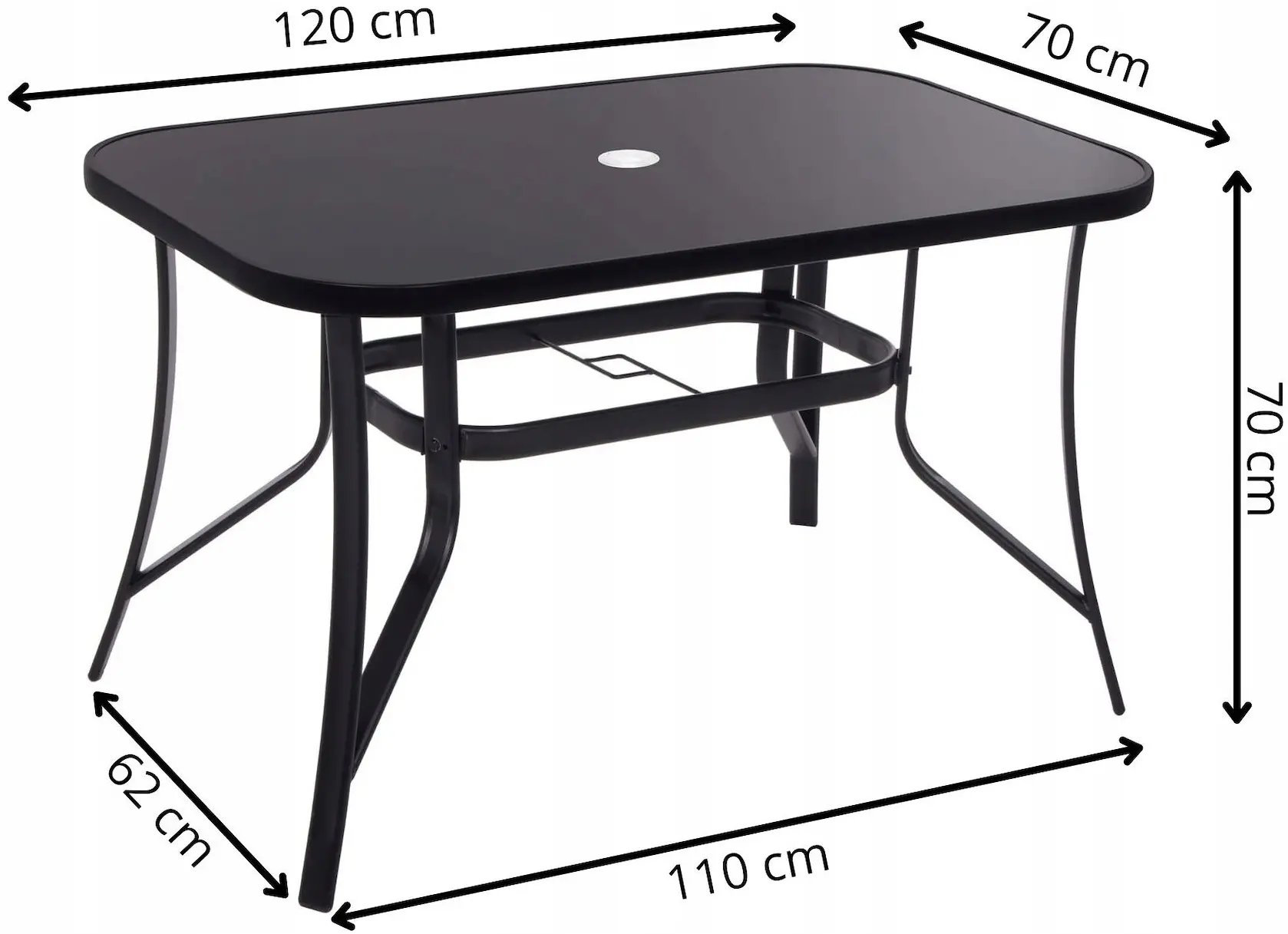 Стол Springos Toscana GF0077 (Black) - 9