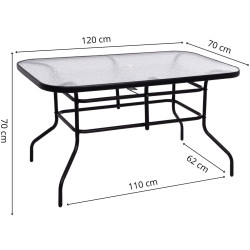 Стол Springos Toscana GF0080 (Black) Thumb
