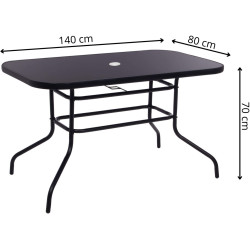 Стол Springos Toscana GF0081 (Black) Thumb