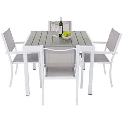 Masa extensibila Tempo Kondela Dorio 75x100/200 (White/Grey) Thumb