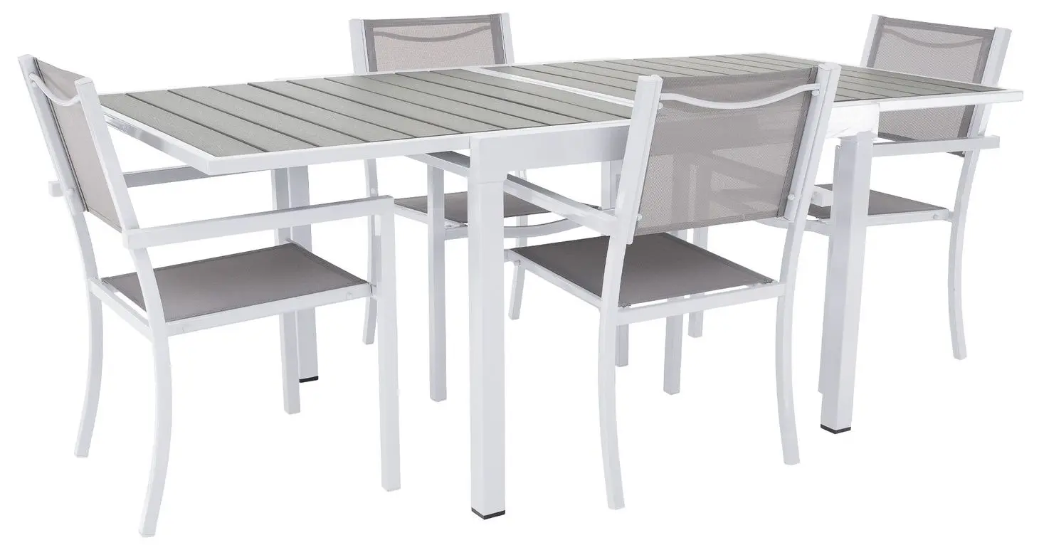 Masa extensibila Tempo Kondela Dorio 75x100/200 (White/Grey)