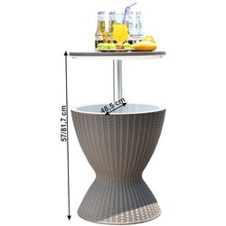 Стол с контейнером для льда Tempo Kondela Fabir (Gray) Thumb